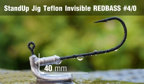 Neváznoucí jigová hlavička Teflon Invisible StandUp 4/0 - 9 g - 5 ks