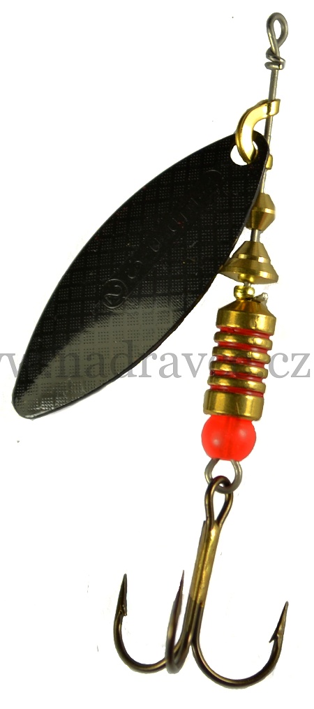 Rotační třpytka Mepps 2 Aglia Long černá