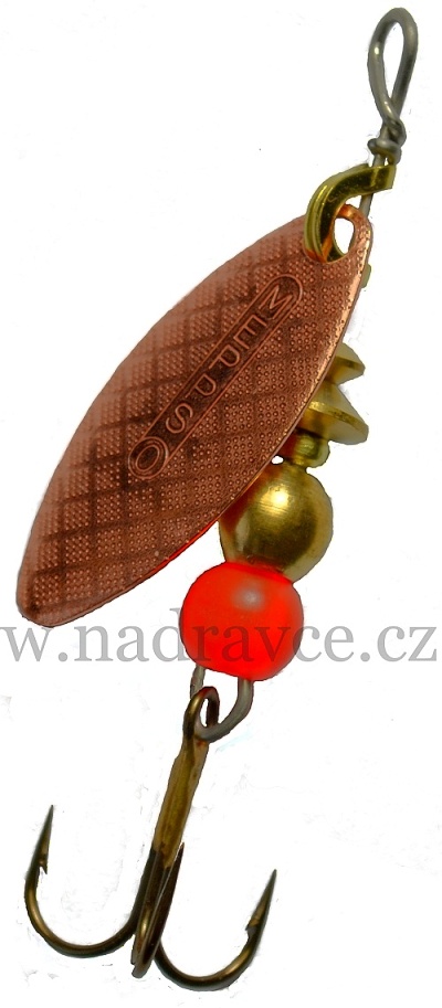Rotační třpytka Mepps 0 Aglia long měděná