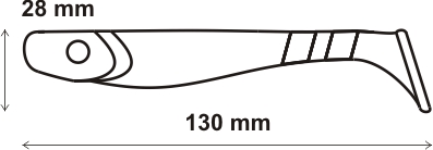 Kopyto 130 mm - modrobílé s modrou perletí