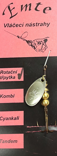Rotační třpytka Emte 1 PV Moskyt - stříbrná