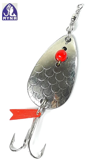 Plandavá třpytka Ryna Sázava očko 40 mm - 8 g / stříbrno černá