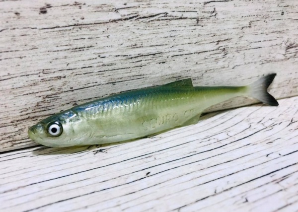 Gumová nástraha Sewro Ouklej zelená / ploutev 12,5 cm - 1 ks