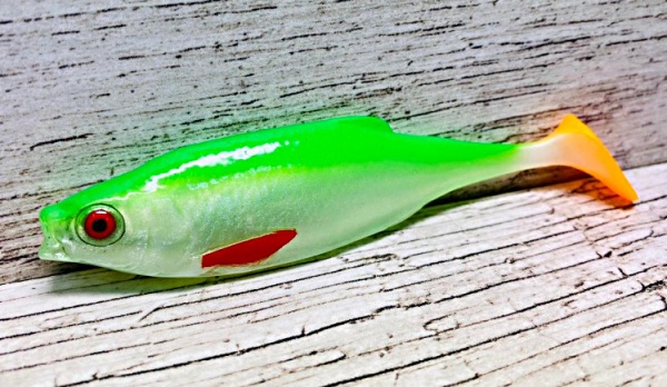 Gumová nástraha Plotice - fluo 10 cm - 1 ks