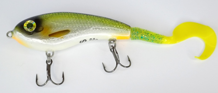 Jerkbait Kácel JT 80 + 50 č. 2 - 24 g - 80 mm + 50 mm twister
