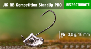 Jigová hlavička bezprotihrotová RB StandUp Pro Competition  vel. 6  3g - 5 ks
