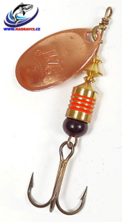 Rotační třpytka Emte 1 PV - měděná/černá kulička