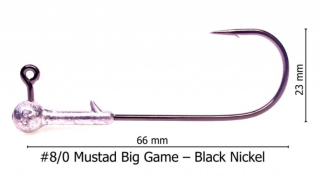 Jigová hlava SAF CROCODILE 8/0 5g - 3 ks v balení