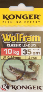 Wolframové lanko Konger - 35 cm / 10 kg - 2 ks