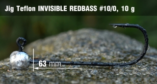 Jigová hlavička Teflon Invisible vel. 10/0 - 10g - 5 ks