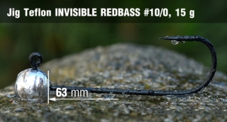 Jigová hlavička Teflon Invisible vel. 10/0 - 15g - 5 ks