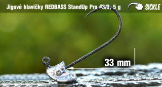 Neváznoucí jigová hlavička StandUp Pro Sickle 3/0 - 5g - 5 ks
