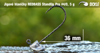 Neváznoucí jigová hlavička StandUp Pro Sickle 4/0 - 5g - 5 ks