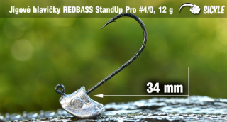 Neváznoucí jigová hlavička StandUp Pro Sickle 4/0 - 12g - 5 ks