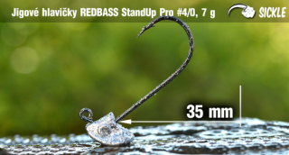 Neváznoucí jigová hlavička StandUp Pro Sickle 4/0 - 7g - 5 ks