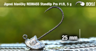 Neváznoucí jigová hlavička StandUp Pro Sickle 1/0 - 5g - 5 ks