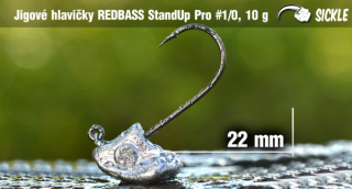 Neváznoucí jigová hlavička StandUp Pro Sickle 1/0 - 10g - 5 ks