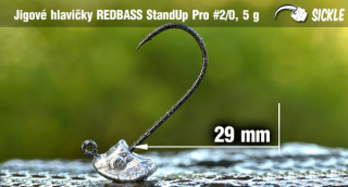 Neváznoucí jigová hlavička StandUp Pro Sickle 2/0 - 5g - 5 ks