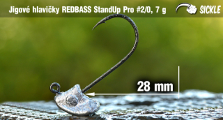 Neváznoucí jigová hlavička StandUp Pro Sickle 2/0 - 7g - 5 ks