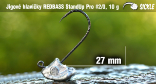 Neváznoucí jigová hlavička StandUp Pro Sickle 2/0 - 10g - 5 ks