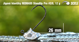 Neváznoucí jigová hlavička StandUp Pro Sickle 2/0 - 12g - 5 ks