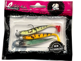 LK Baits Predátor Kompletní Set Basara v dipu 8 cm - 3ks