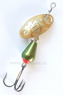 Rotační třpytka MEPPS XD  Platinum 0 - zlatá / zelená