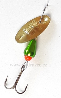 Rotační třpytka MEPPS XD  Platinum 1 - zlatá / zelená