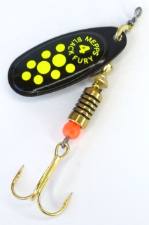 Rotační třpytka MEPPS 4 Black Fury černá / Fluo