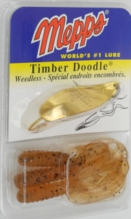 Plandavá třpytka Mepps Timber Doodle 1 s twisterem – zlatá
